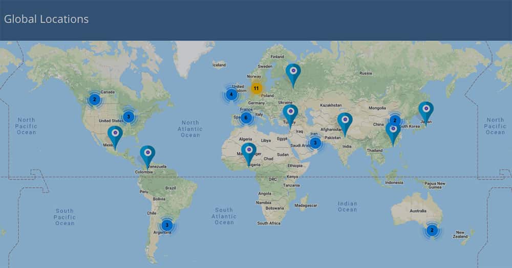 mapa agilium worldwide